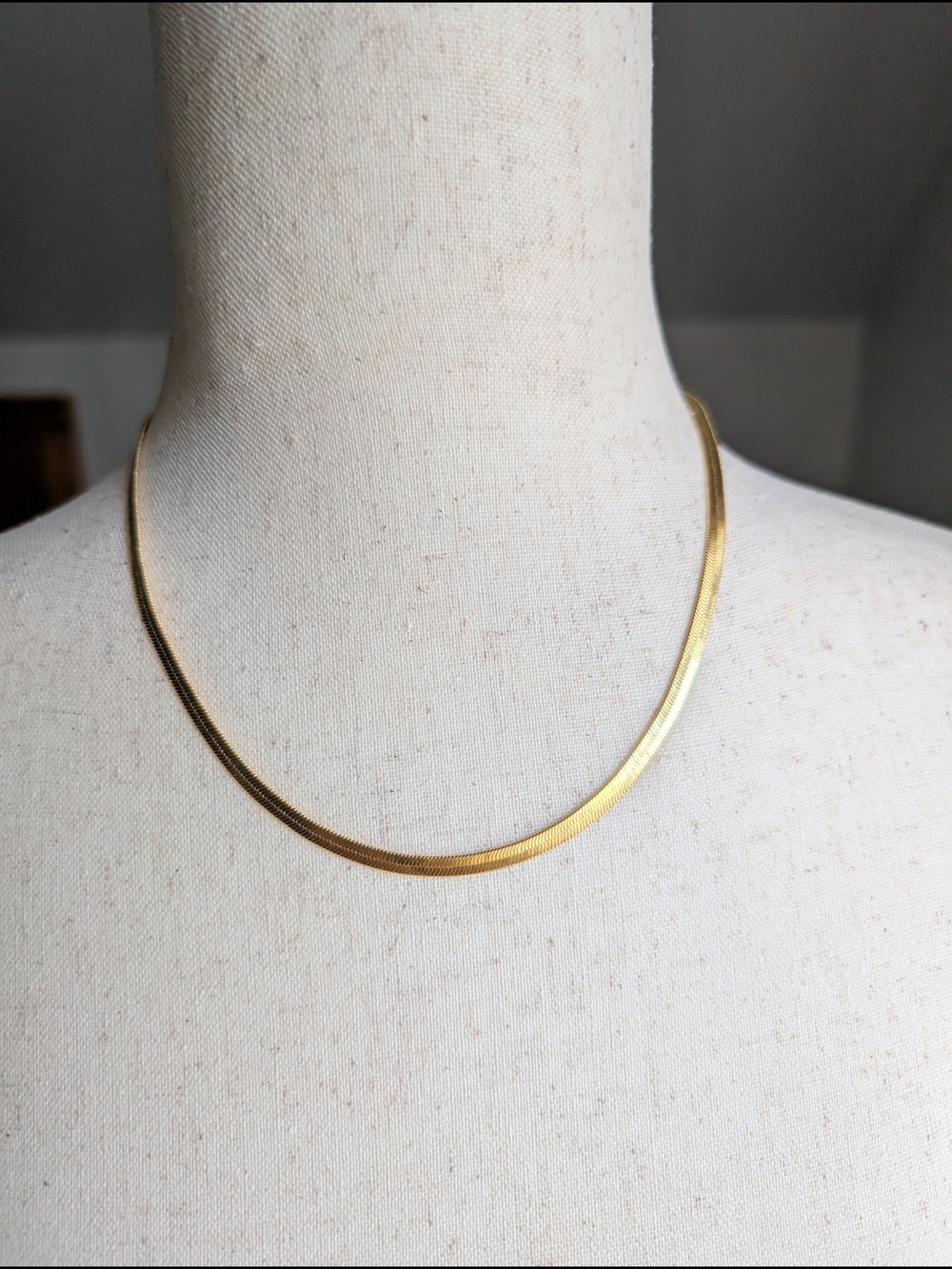 ⚜️Classic Gold Herringbone Necklace 18k Goldplated ⚜️
